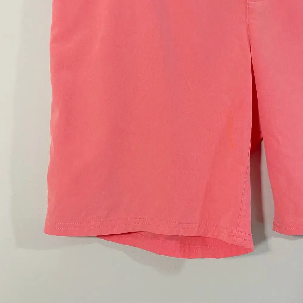 Vineyard Vines Men Pink Logo Patch Swim Trunk Size 32